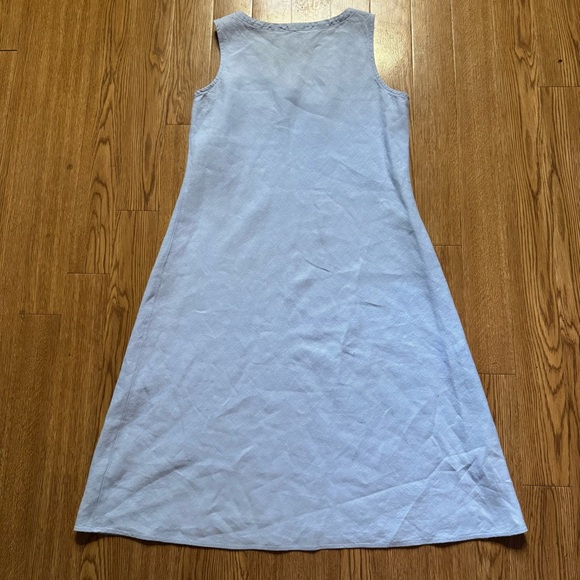 Eileen Fisher Light Blue 100% Irish Linen Shift Dress size PS - Picture 4 of 6